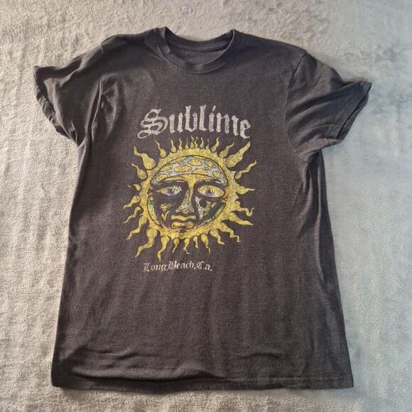 Sublime Long Beach Graphic T-Shirt Size XL Gray Short Sleeve Music Cotton - Picture 1 of 6